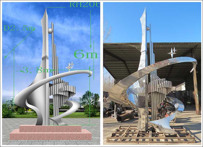 大型不銹鋼雕塑，不銹鋼雕塑廠家，室外大型景觀雕塑
