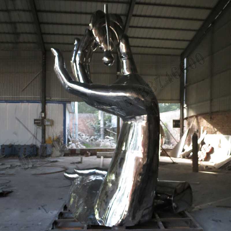 保護(hù)水資源雕塑,珍惜水資源雕塑,不銹鋼水滴雕塑