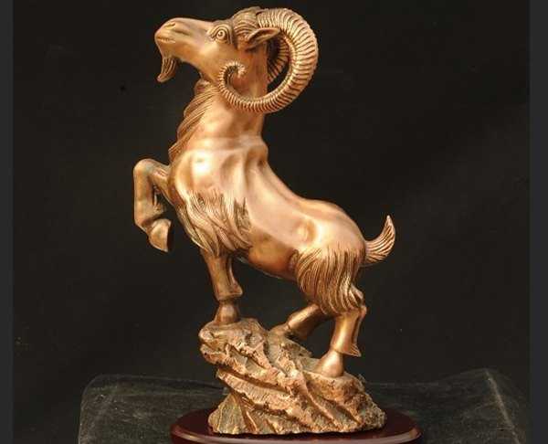 銅山羊雕塑,家居景觀雕塑